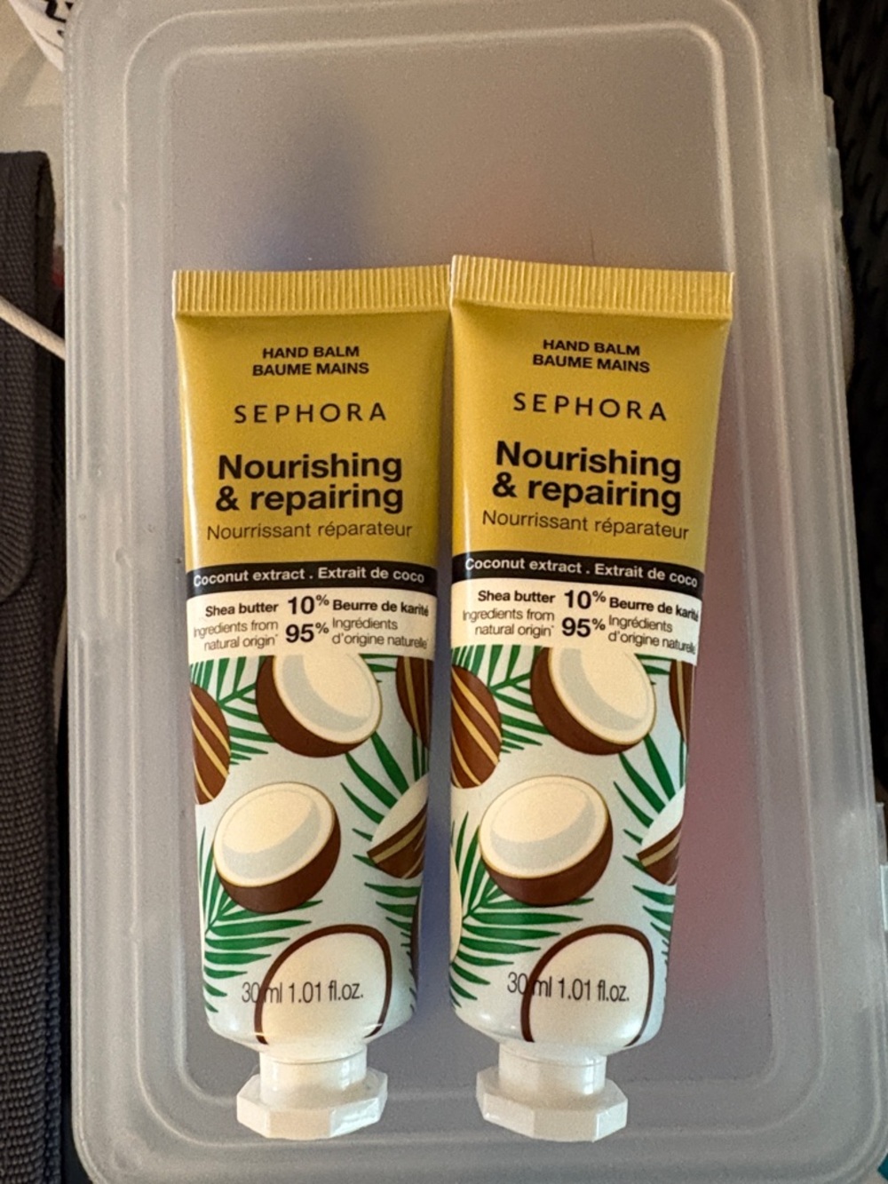 Sephora Yellow & White Nourishing & Repairing Hand Balm Duo - Coconut